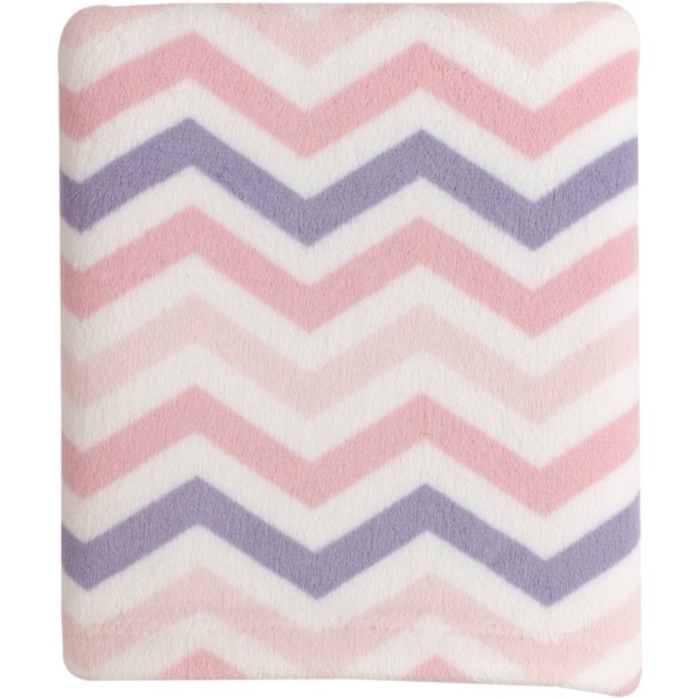 Little Love: Pink Chevron Plush Blanket